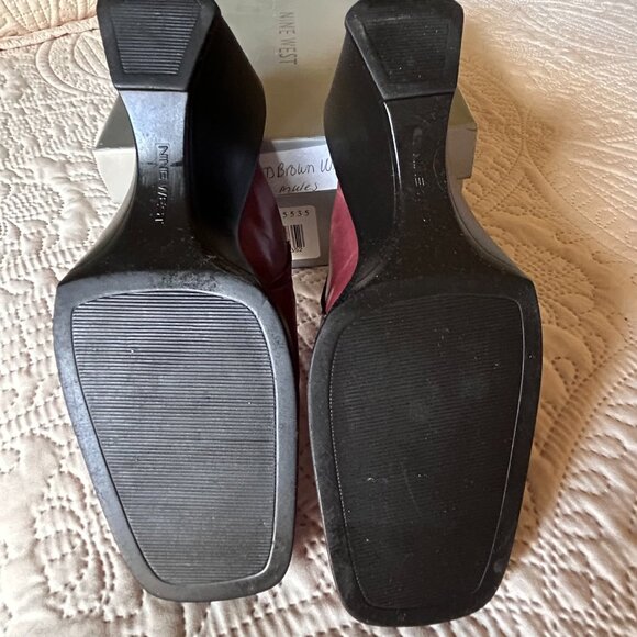 Franco Sarto – Redish Brown leather wedge mule 8M - Picture 6 of 6